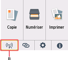 Écran ACCUEIL : sélectionnez Réseau